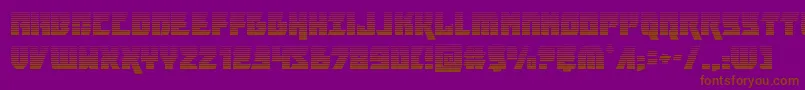 furiosagrad-Schriftart – Braune Schriften auf violettem Hintergrund