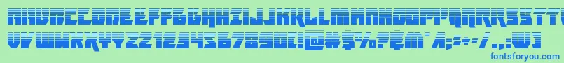 furiosahalf Font – Blue Fonts on Green Background