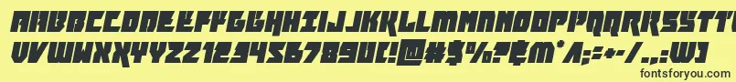 furiosaital Font – Black Fonts on Yellow Background