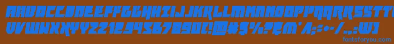 furiosaital Font – Blue Fonts on Brown Background