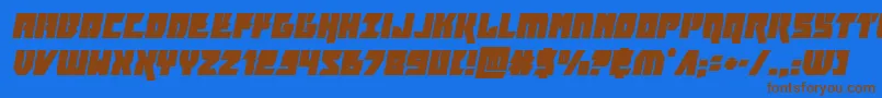 furiosaital Font – Brown Fonts on Blue Background