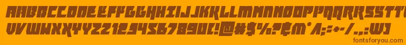 furiosaital Font – Brown Fonts on Orange Background