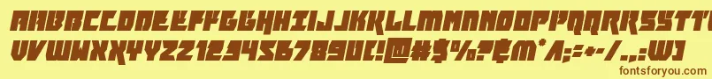 furiosaital Font – Brown Fonts on Yellow Background