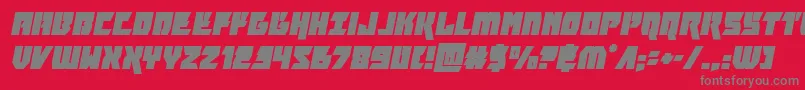 furiosaital Font – Gray Fonts on Red Background