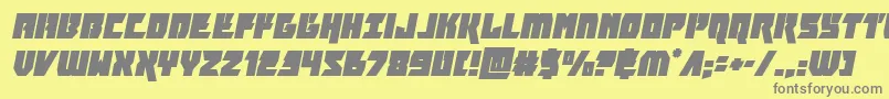 furiosaital Font – Gray Fonts on Yellow Background