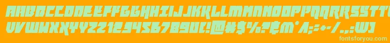 furiosaital Font – Green Fonts on Orange Background