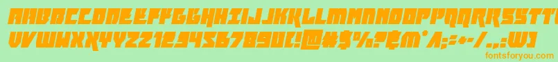 furiosaital Font – Orange Fonts on Green Background