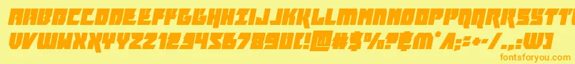 furiosaital Font – Orange Fonts on Yellow Background