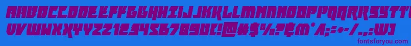 furiosaital Font – Purple Fonts on Blue Background