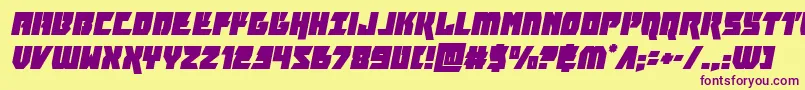furiosaital Font – Purple Fonts on Yellow Background
