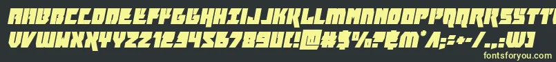 furiosaital Font – Yellow Fonts on Black Background