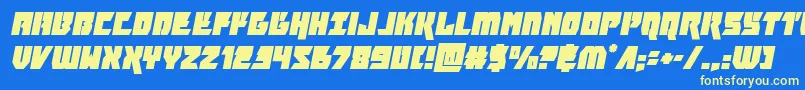 furiosaital Font – Yellow Fonts on Blue Background