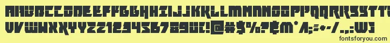 furiosalaser Font – Black Fonts on Yellow Background