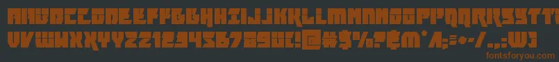 Шрифт furiosalaser – коричневые шрифты на чёрном фоне