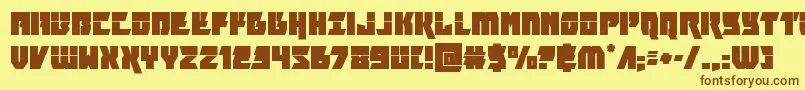 furiosalaser Font – Brown Fonts on Yellow Background