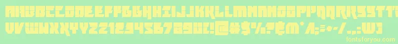 furiosalaser Font – Yellow Fonts on Green Background