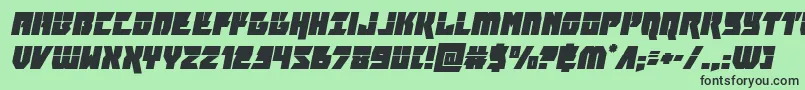 furiosalaserital Font – Black Fonts on Green Background