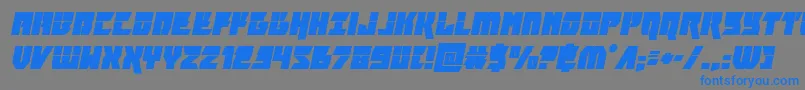 furiosalaserital Font – Blue Fonts on Gray Background