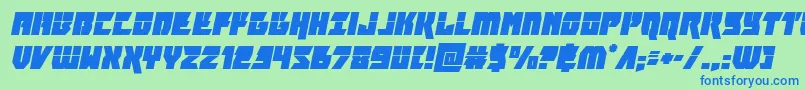 furiosalaserital Font – Blue Fonts on Green Background