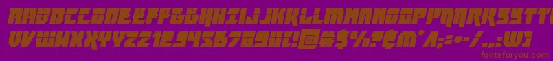 Шрифт furiosalaserital – коричневые шрифты на фиолетовом фоне