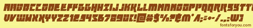 furiosalaserital Font – Brown Fonts on Yellow Background