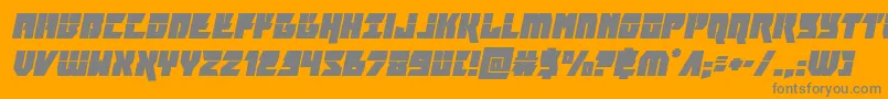 furiosalaserital Font – Gray Fonts on Orange Background