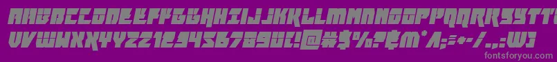 furiosalaserital Font – Gray Fonts on Purple Background