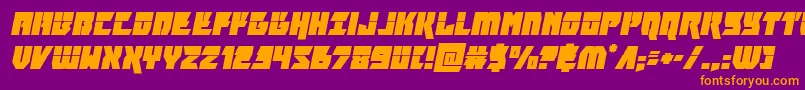 furiosalaserital Font – Orange Fonts on Purple Background