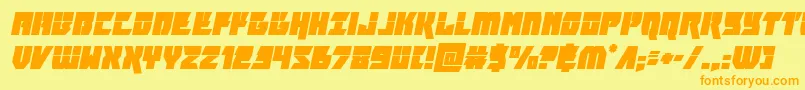 furiosalaserital Font – Orange Fonts on Yellow Background