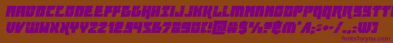 furiosalaserital Font – Purple Fonts on Brown Background