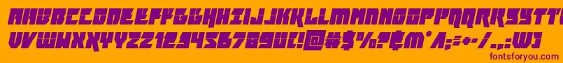 furiosalaserital Font – Purple Fonts on Orange Background