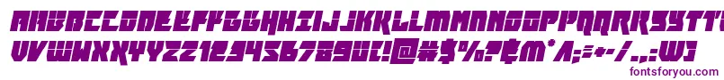 furiosalaserital Font – Purple Fonts on White Background