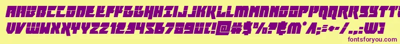 furiosalaserital Font – Purple Fonts on Yellow Background