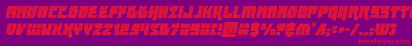 フォントfuriosalaserital – 紫の背景に赤い文字