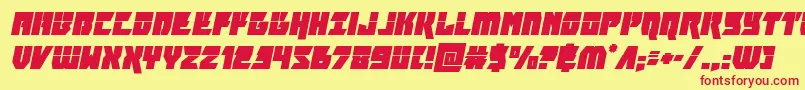 furiosalaserital Font – Red Fonts on Yellow Background