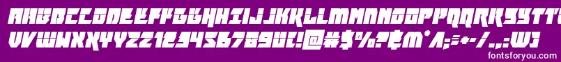 furiosalaserital Font – White Fonts on Purple Background