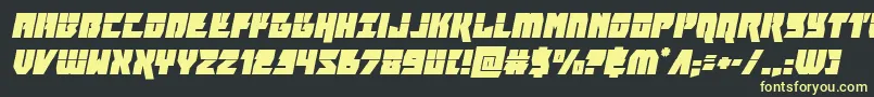 furiosalaserital Font – Yellow Fonts on Black Background