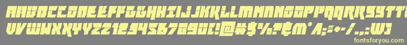 furiosalaserital Font – Yellow Fonts on Gray Background