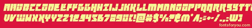 furiosalaserital Font – Yellow Fonts on Red Background