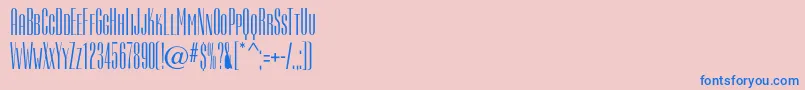 Więcej informacji o czcionce Camertondc Czcionka Camertondc – niebieskie czcionki na różowym tle