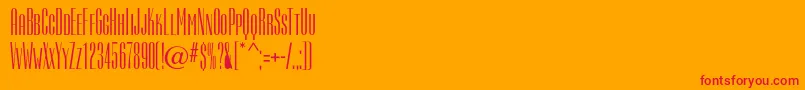 Fonte Camertondc – fontes vermelhas em um fundo laranja