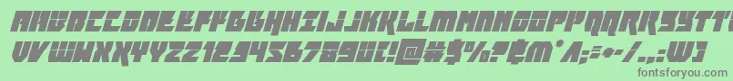 furiosalasersuperital Font – Gray Fonts on Green Background