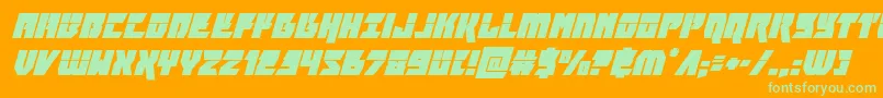 furiosalasersuperital Font – Green Fonts on Orange Background