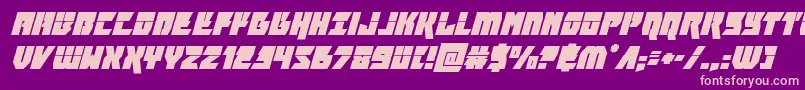 furiosalasersuperital Font – Pink Fonts on Purple Background