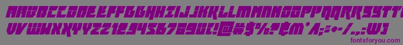 furiosalasersuperital Font – Purple Fonts on Gray Background