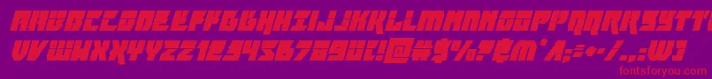 furiosalasersuperital Font – Red Fonts on Purple Background