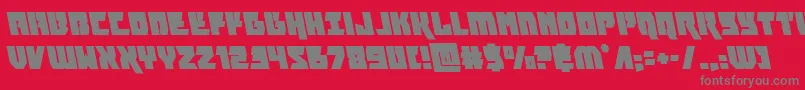 フォントfuriosaleft – 赤い背景に灰色の文字