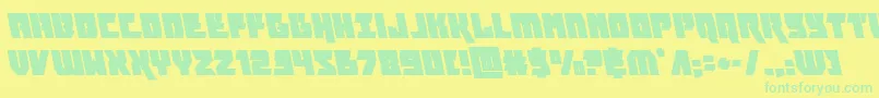 Czcionka furiosaleft – zielone czcionki na żółtym tle