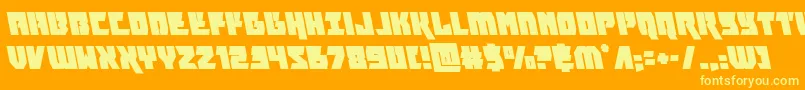furiosaleft-fontti – keltaiset fontit oranssilla taustalla