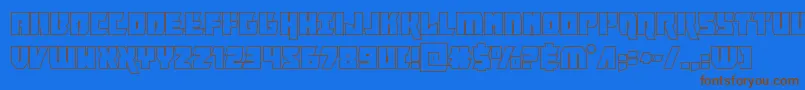 furiosaout Font – Brown Fonts on Blue Background